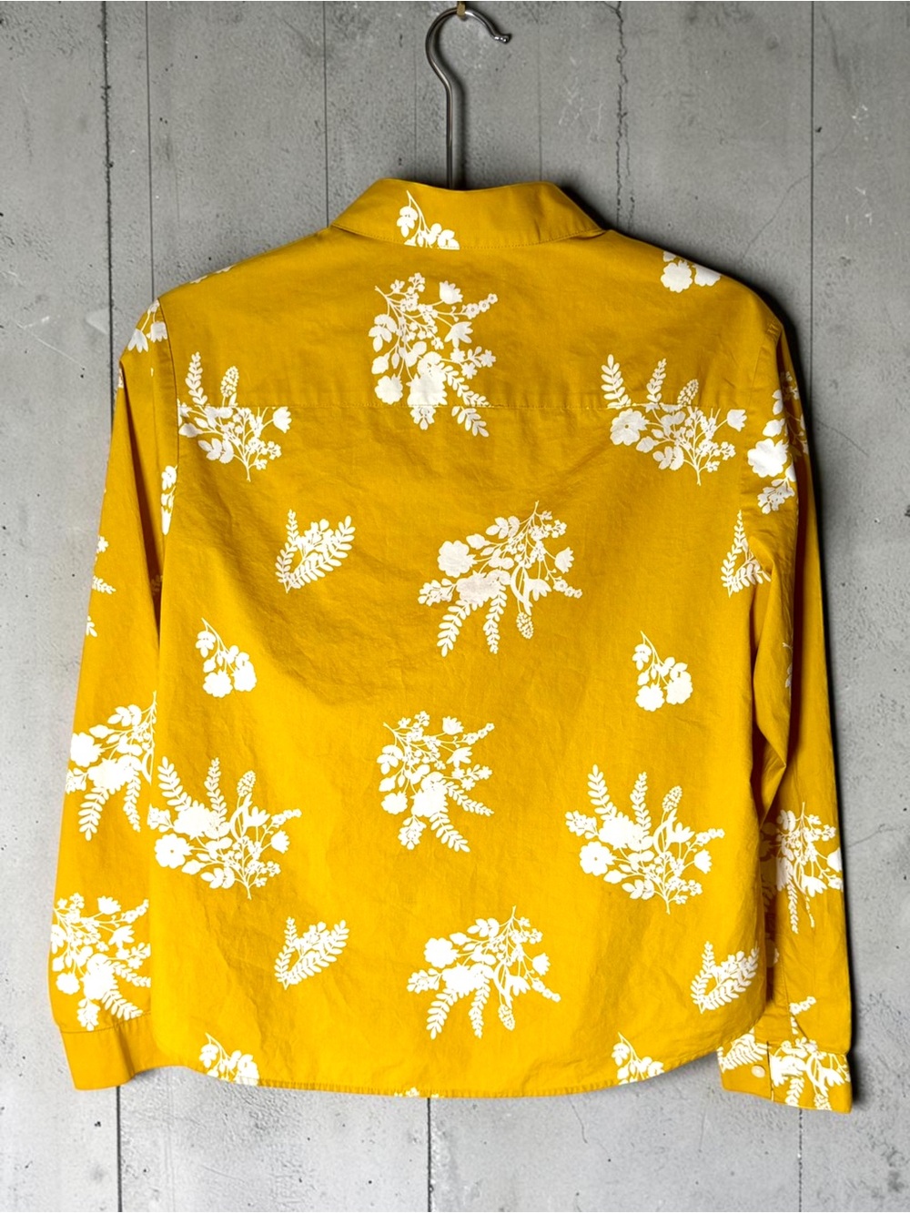 Boden Classic Women’s Mustard Floral Button-Down Oxford Shirt Size 8P - Picture 6 of 9